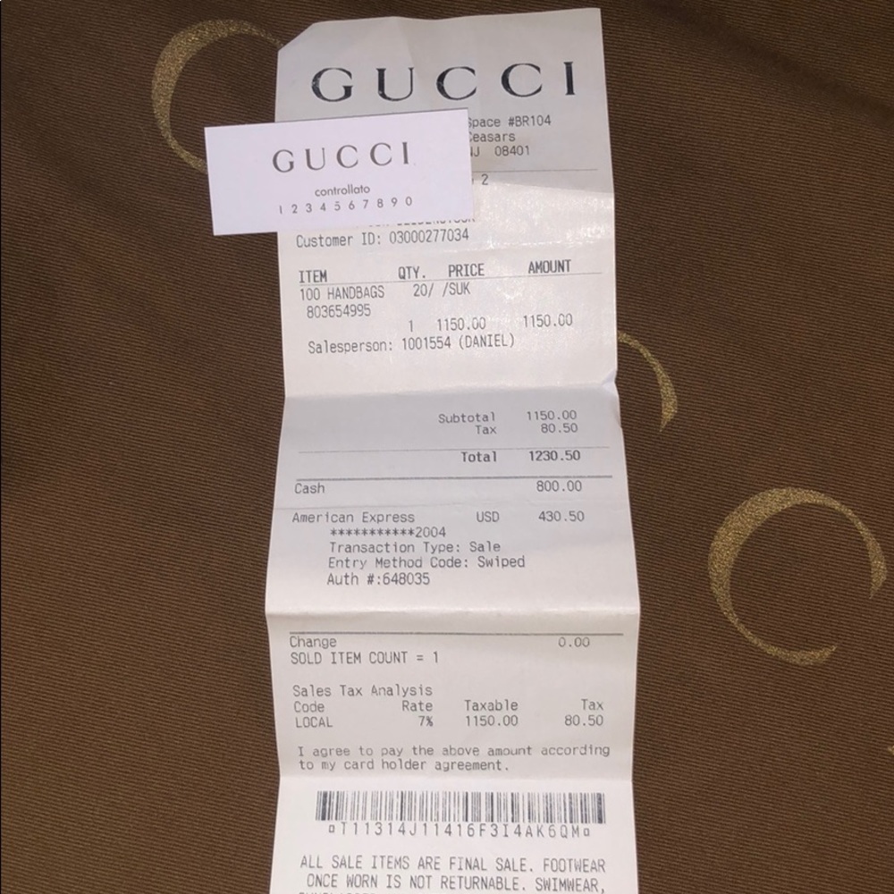 Brown Leather Gucci Bag-. - Picture 3 of 8